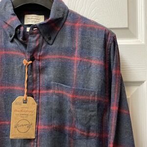 Weatherproof Vintage Men's Small Luxe‎ Flannel Shirt Multi Colored Plaid